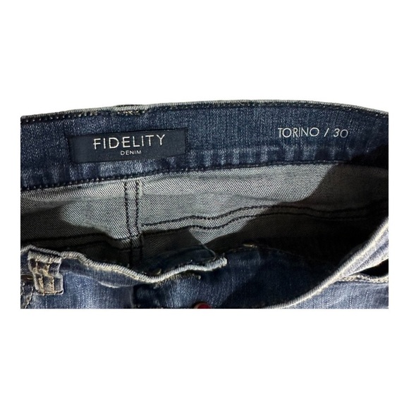 Fidelity Torino Highland Blue Slim Fit Jeans Size 30 - Picture 8 of 8